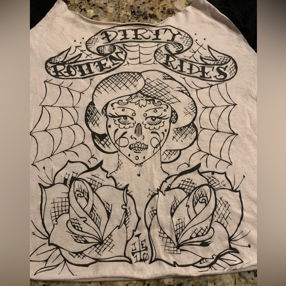 3/$25 ✨ Dirty Rotten Rides Custom Chopped Crop Raglan - Picture 2 of 5